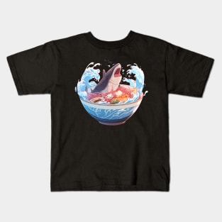 shark in ramen Kids T-Shirt
